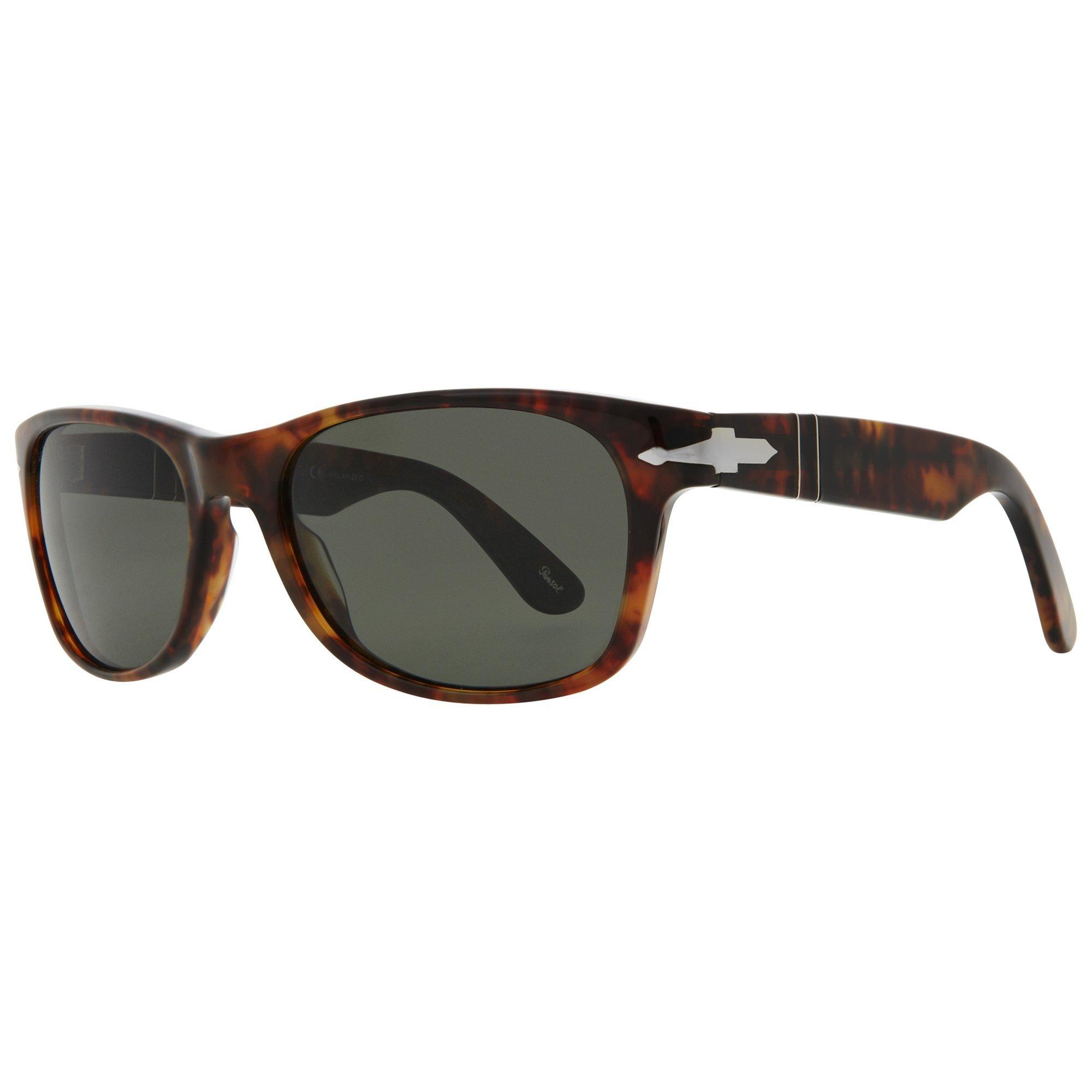 Persol PO2953S 108/58 Polarized Acetate Rectangular Sunglasses, Caffé