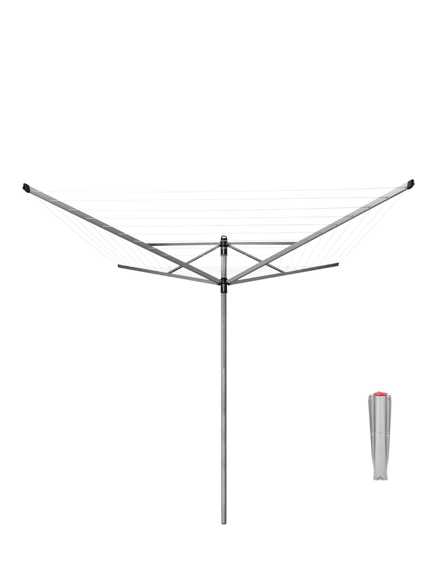 Brabantia Lift O Matic Rotary Clothes Outdoor Airer Washing Line with Soil Spear 40m