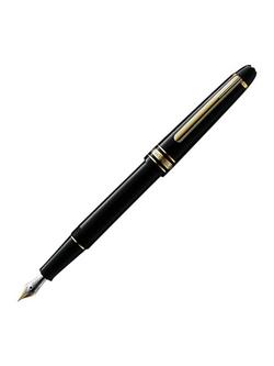 Montblanc Meisterstück Classique Fountain Pen with Piston Converter, Black, Black