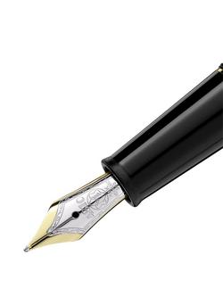 Montblanc Meisterstück Classique Fountain Pen with Piston Converter, Black - view 2, Black