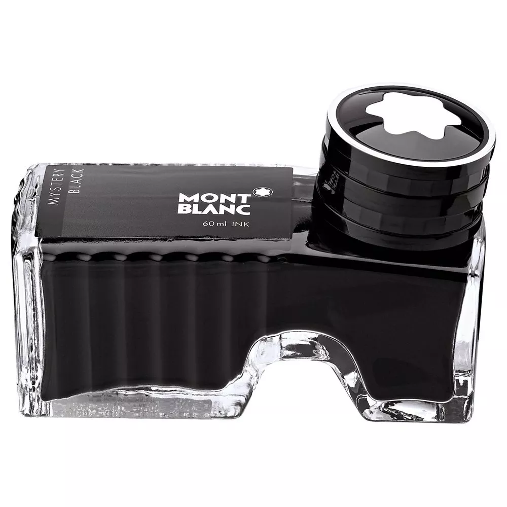 Montblanc Ink Bottle for Fountain Pen, Mystery Black, 60ml