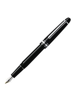 Montblanc Meisterstück Platinum Line Classique Fountain Pen with Piston Converter, Black, Black