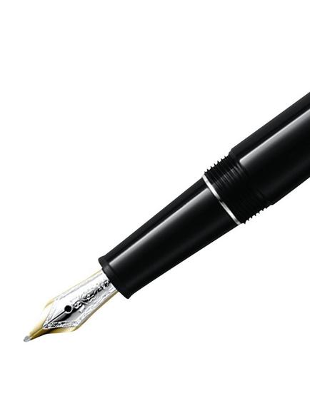 Montblanc Meisterstück Platinum Line Classique Fountain Pen with Piston Converter, Black - view 2, Black