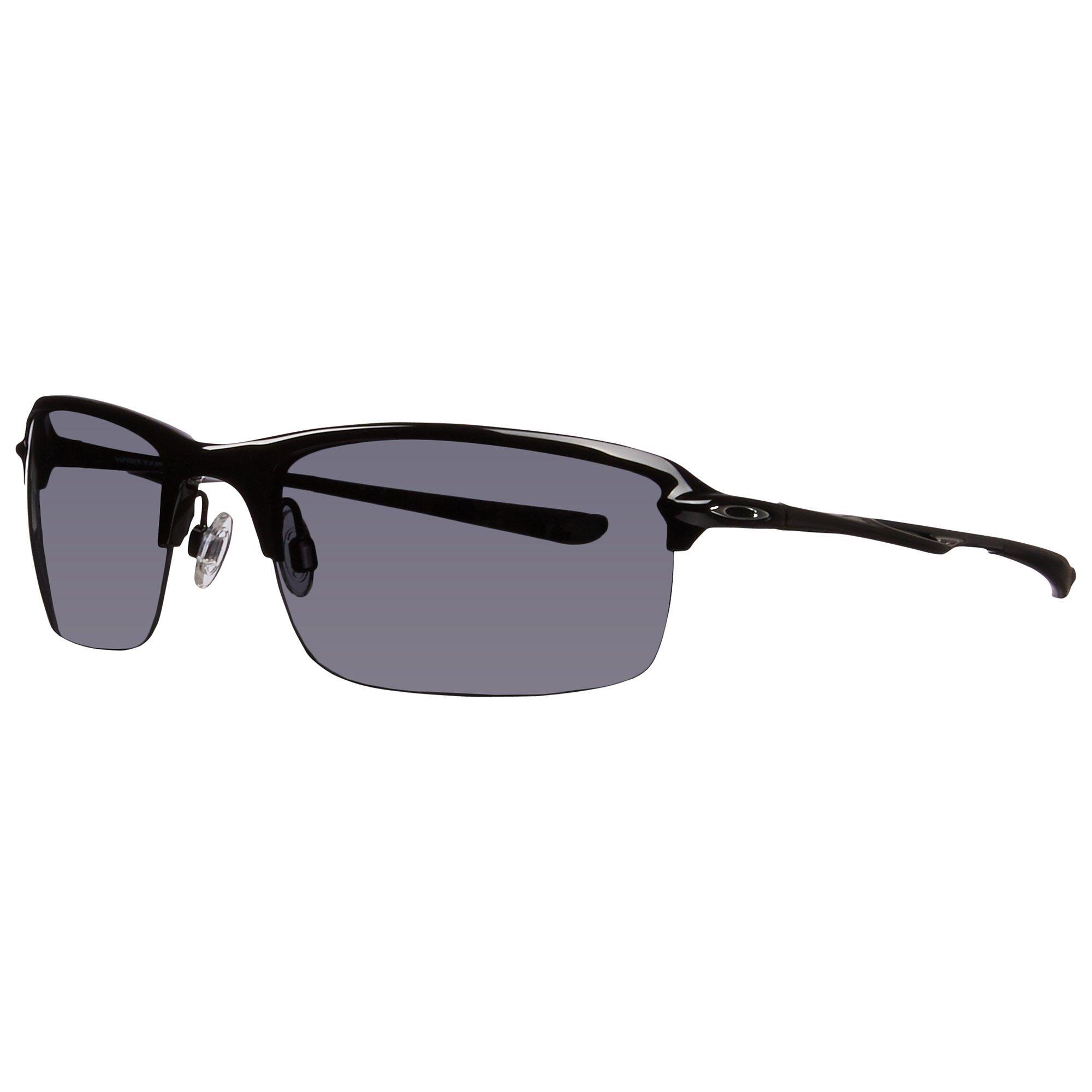 Oakley 004071 Wire Tap Rectangular Sunglasses, Polished Black