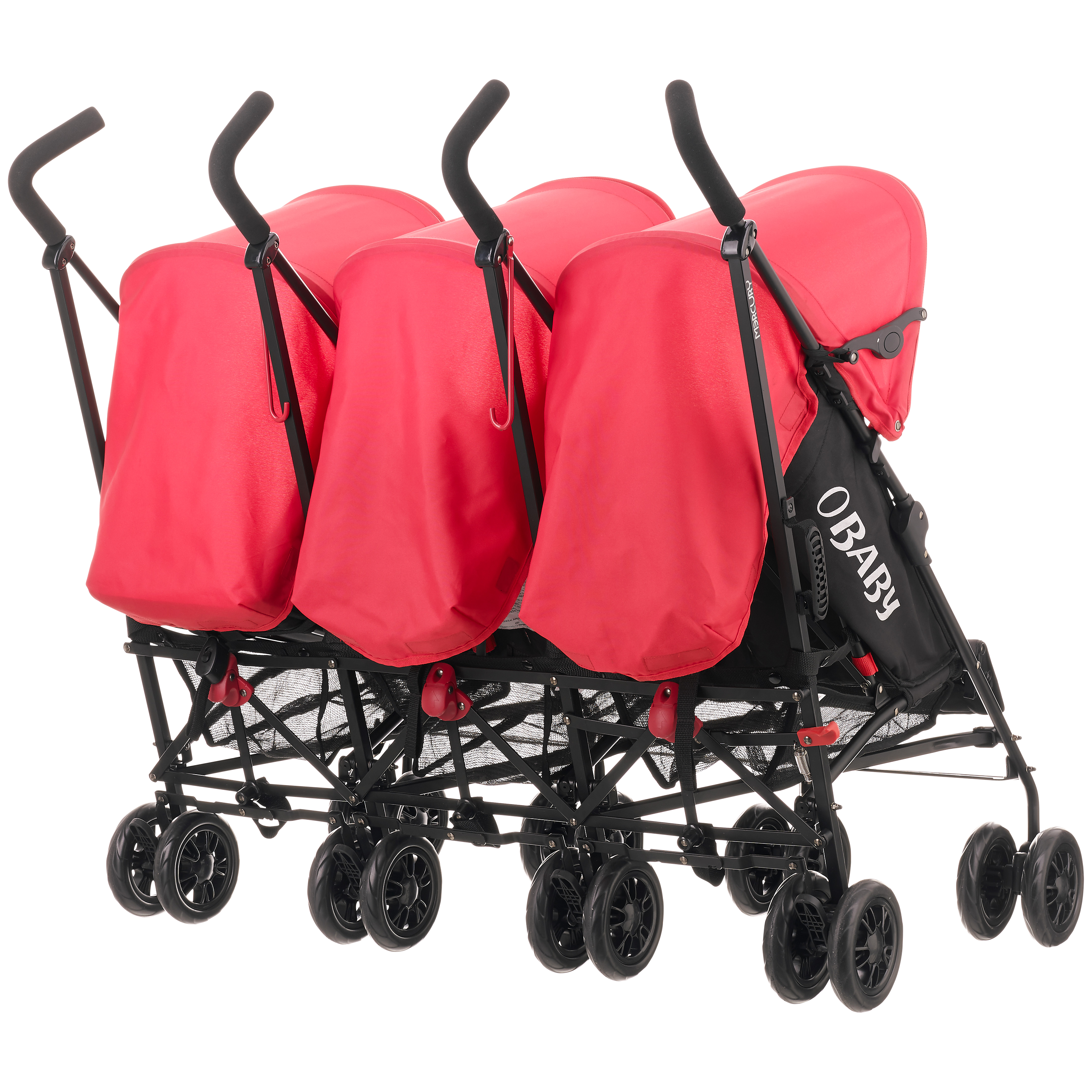 Obaby Mercury Triple Buggy Black Red