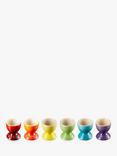 Le Creuset Stoneware Rainbow Egg Cups, Set of 6, Assorted