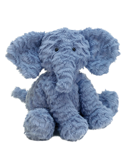 Jellycat Fuddlewuddle Elephant Baby Soft Toy, Blue, Blue