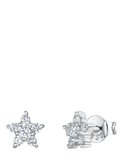 Jools by Jenny Brown Small Cubic Zirconia Stud Earrings, Silver