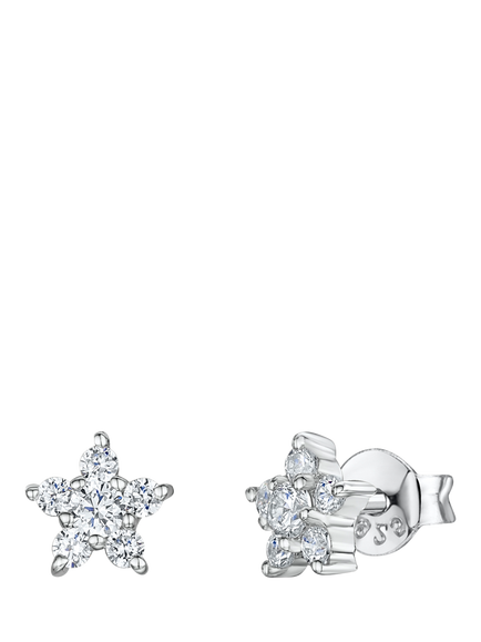 Jools by Jenny Brown Small Cubic Zirconia Stud Earrings, Silver