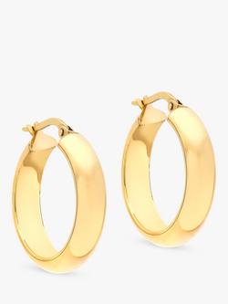 IBB 9ct Yellow Gold Large Creole Hoop Earrings, Gold, Gold