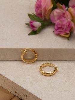 IBB 9ct Yellow Gold Large Creole Hoop Earrings, Gold - view 2, Gold