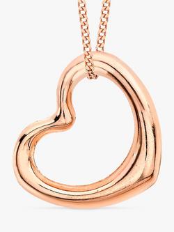 IBB 9ct Rose Gold Heart Pendant, Rose Gold, Rose Gold