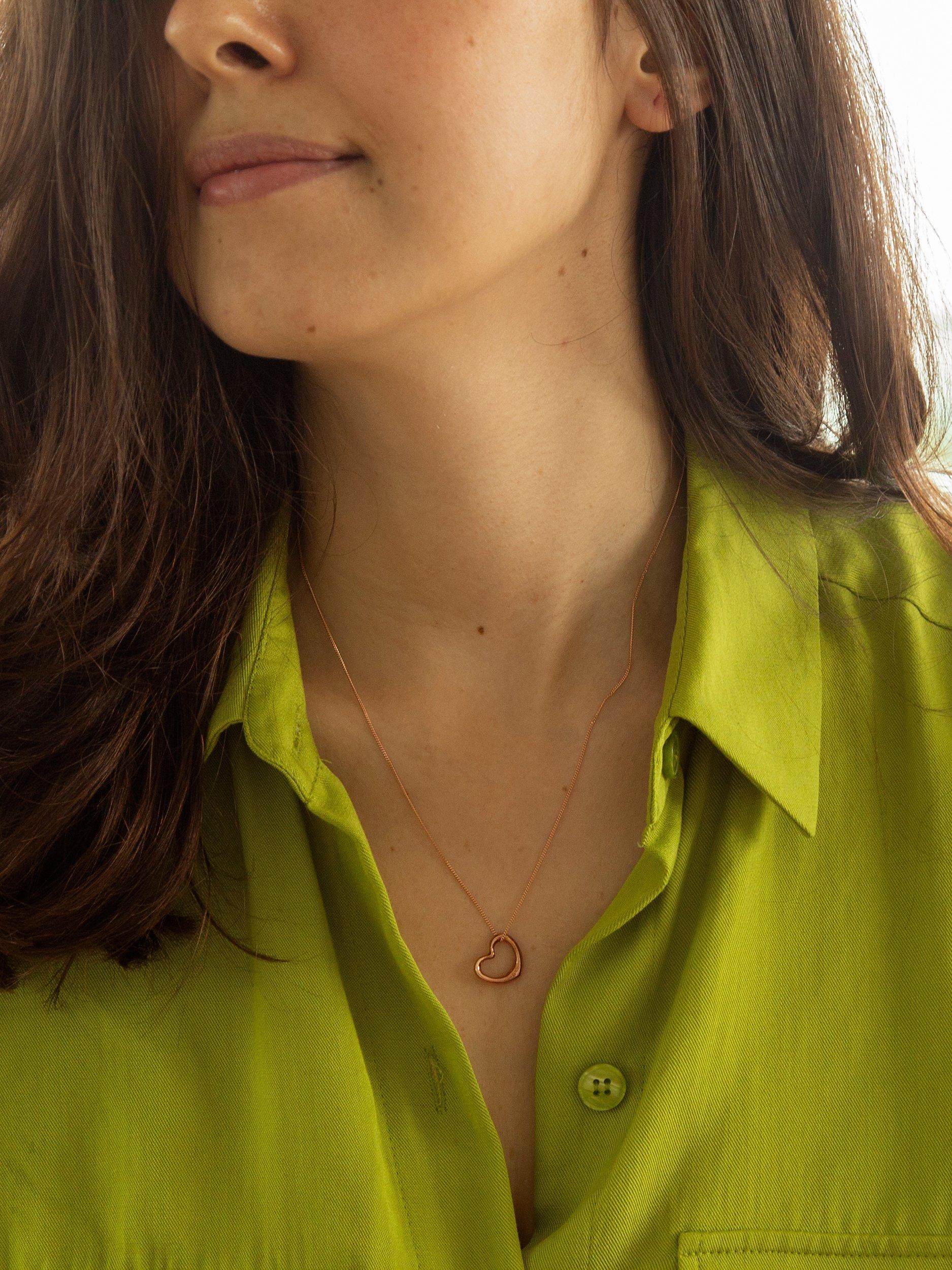 Product image 2 of 4, which shows IBB 9ct Rose Gold Heart Pendant, Rose Gold