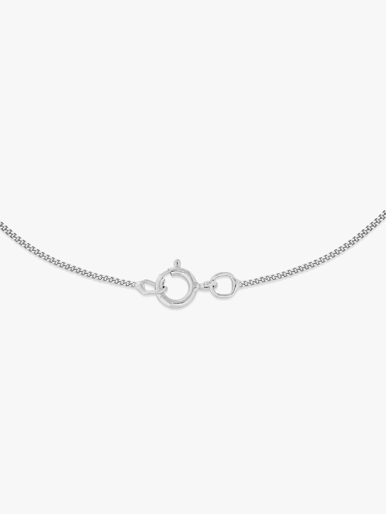 Product image 3 of 4, which shows IBB 9ct White Gold Cubic Zirconia Swirl Pendant Necklace