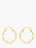 IBB 9ct Yellow Gold Creole Lever Hoop Earrings, Gold