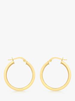 IBB 9ct Yellow Gold Creole Lever Hoop Earrings, Gold, Gold