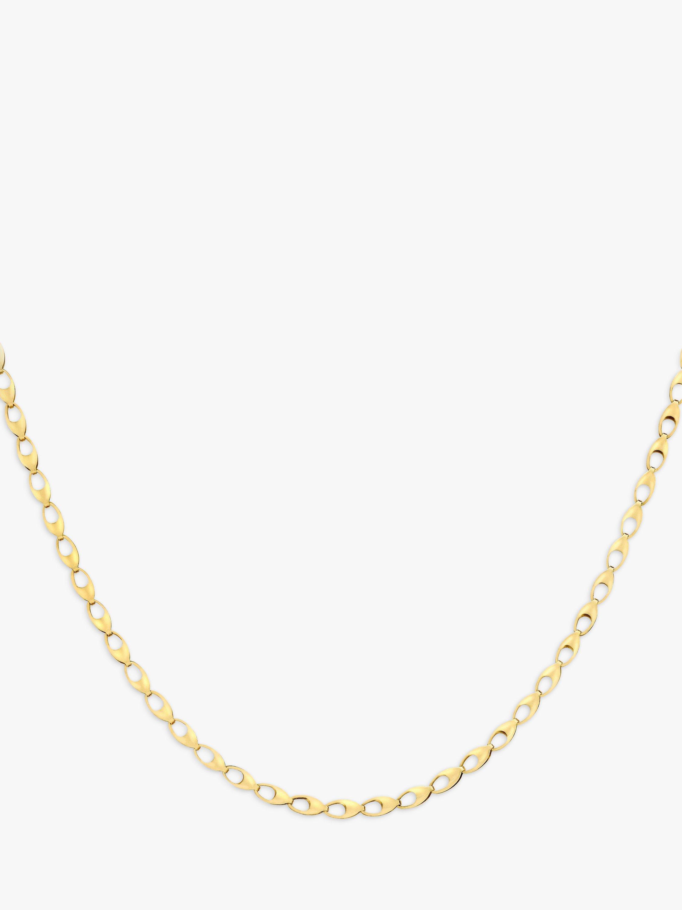 Product image 1 of 4, which shows IBB 9ct Yellow Gold Oval Link Necklace, Gold
