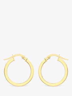 IBB 9ct Yellow Gold Creole Hoop Medium Earrings, Gold, Gold