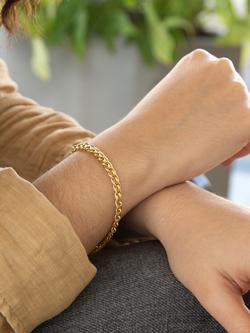 IBB 9ct Yellow Gold Rollerball Bracelet, Gold - view 2, Gold