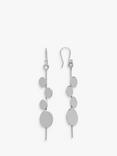 Andea Sterling Silver Art Deco Disc Earrings