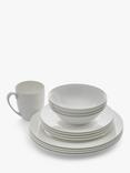 Royal Worcester Serendipity Bone China Dinnerware Set, 16 Piece, White