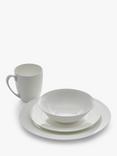 Royal Worcester Serendipity Bone China Dinnerware Set, 16 Piece, White