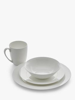 Royal Worcester Serendipity Bone China Dinnerware Set, 16 Piece, White - view 2, White