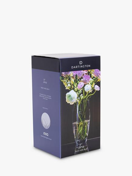 Dartington Crystal Dragonfly Vase, Large, H25cm, Clear - view 2, Clear