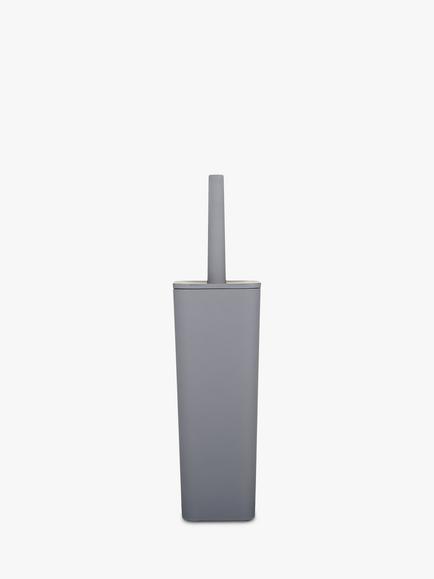 John Lewis Soft Touch Toilet Brush and Holder, Grey