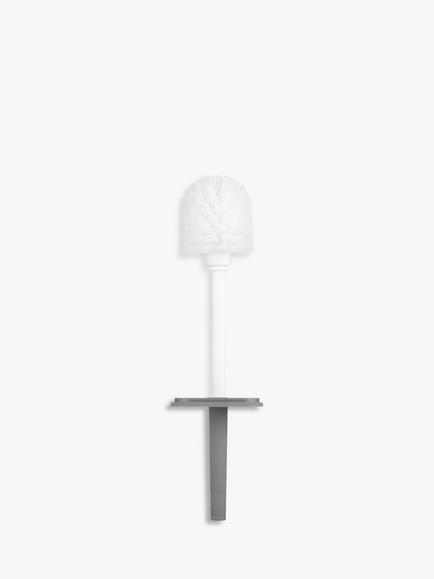 John Lewis Soft Touch Toilet Brush and Holder - view 2, Grey