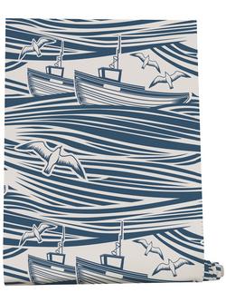 Mini Moderns Whitby Wallpaper, Washed Denim