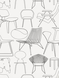 Mini Moderns "Sitting Comfortably?" Wallpaper, Snow, Snow