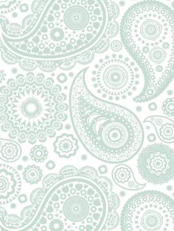Mini Moderns Paisley Crescent Wallpaper, Verdigris