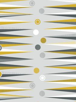 Mini Moderns Backgammon Wallpaper, Mustard
