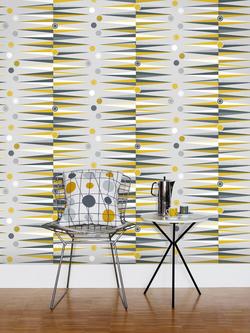 Mini Moderns Backgammon Wallpaper - view 2, Mustard