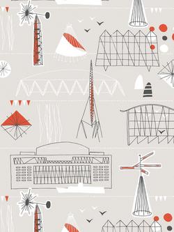 Mini Moderns Festival Wallpaper, Stone