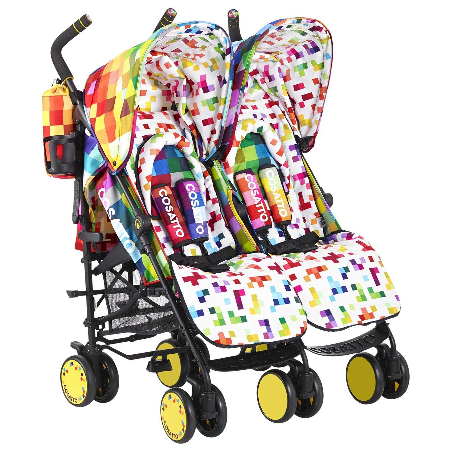 Cosatto Supa Dupa Twin Pushchair Pixelate