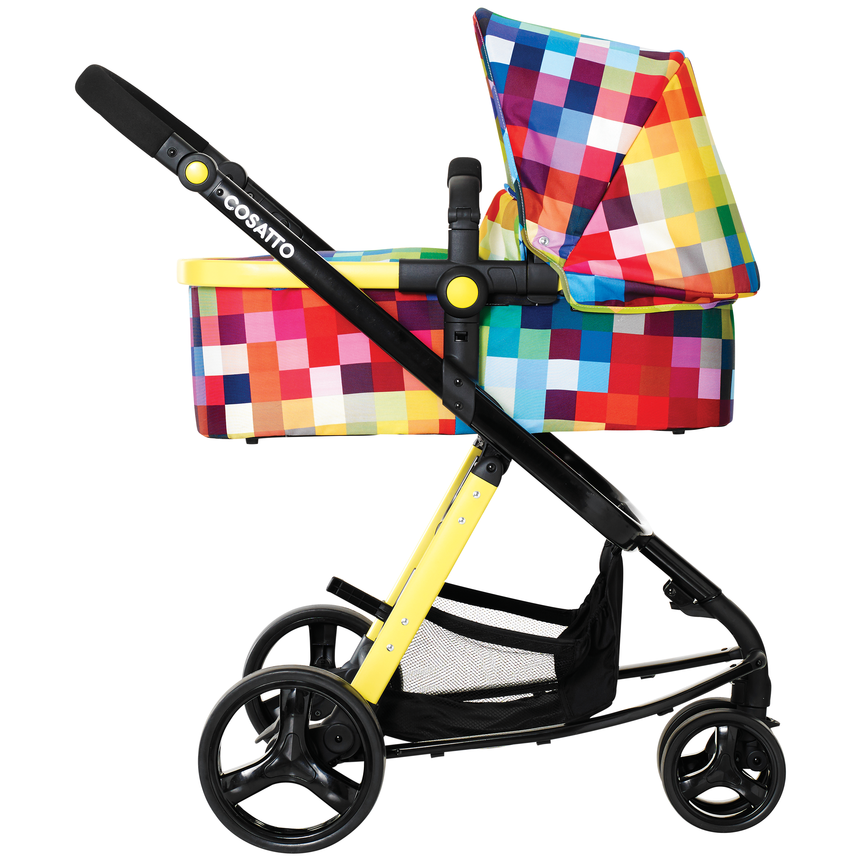 Cosatto Giggle 2 3 in 1 Travel System with Carrycot and Changing Bag Pixelate