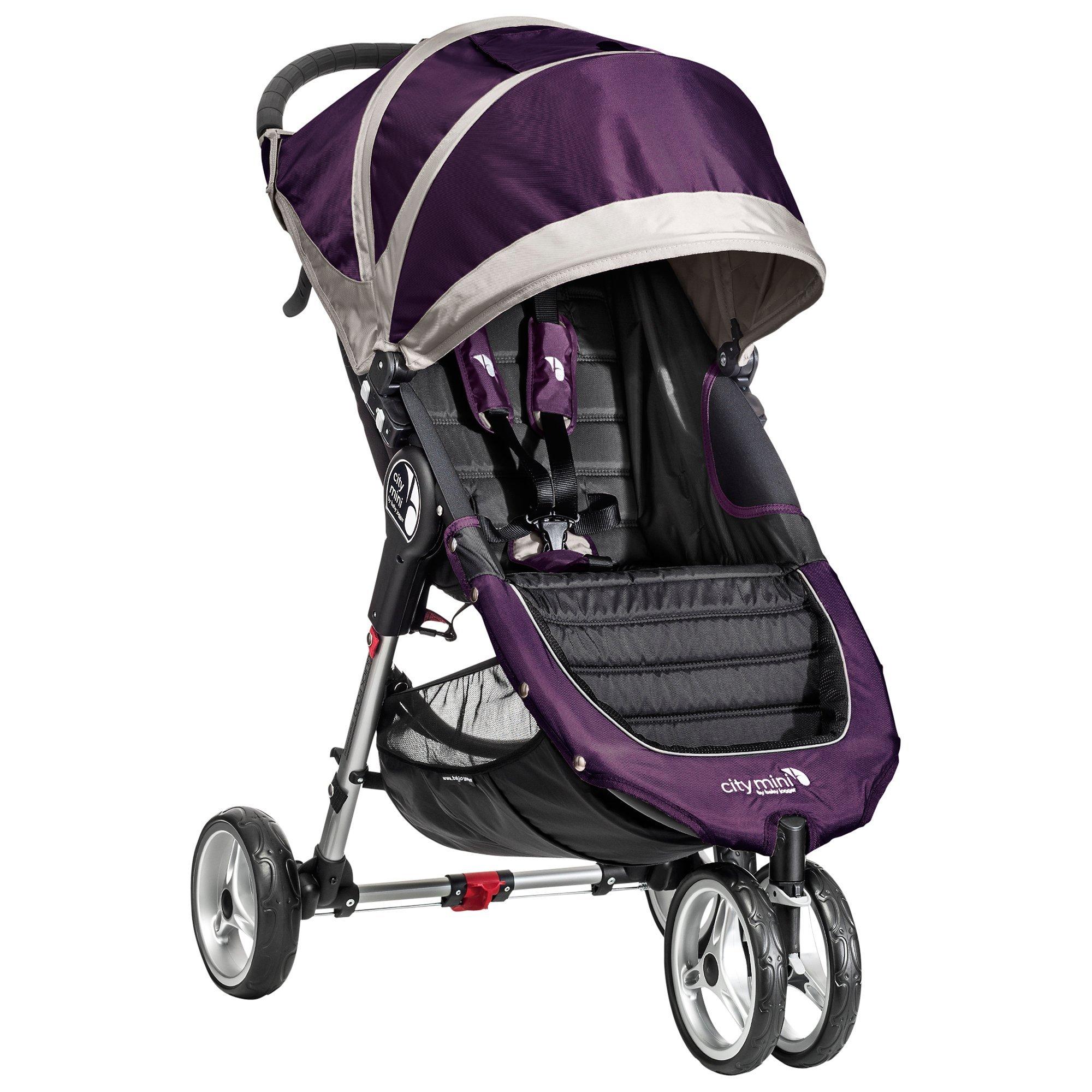 Baby Jogger City Mini 3 Wheel Pushchair Purple Grey