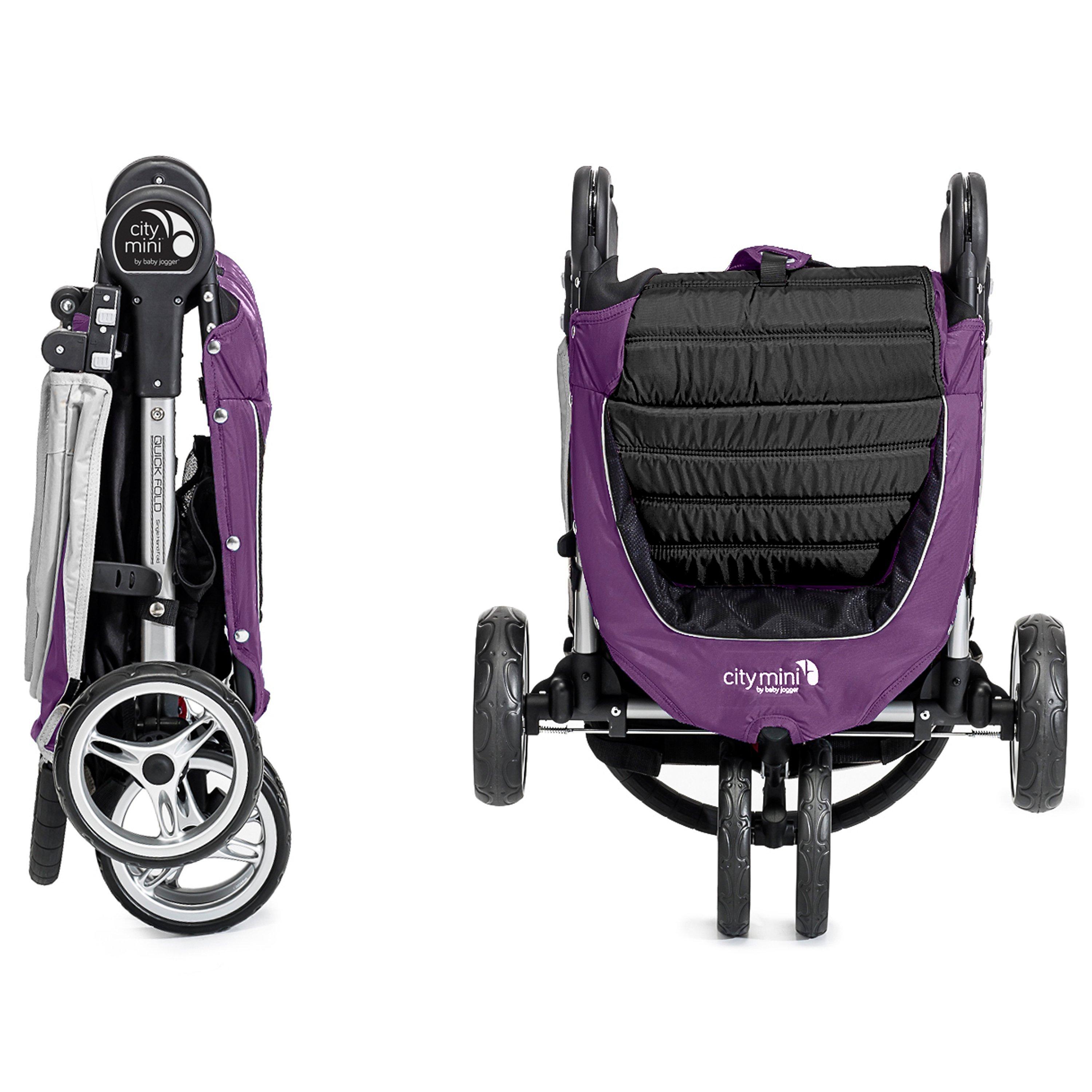 Baby Jogger City Mini 3 Wheel Pushchair Purple Grey