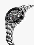 Citizen CB5898-59E Men's Eco-Drive Perpetual Calendar Chronograph Bracelet Strap Watch, Silver/Black