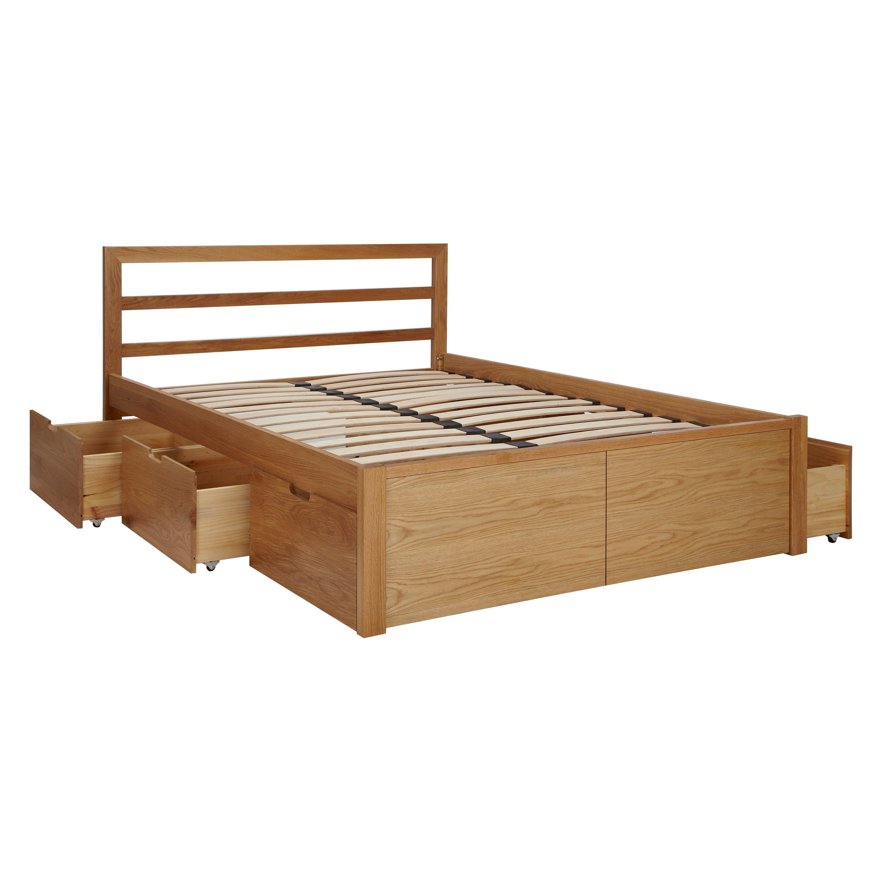 House by John Lewis Ollie Storage Bed, Double, Oak