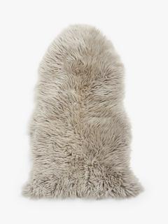 John Lewis Single Sheepskin Rug, Grey
