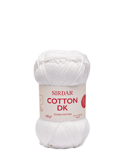Sirdar Cotton DK Yarn, 100g, Mill White 501