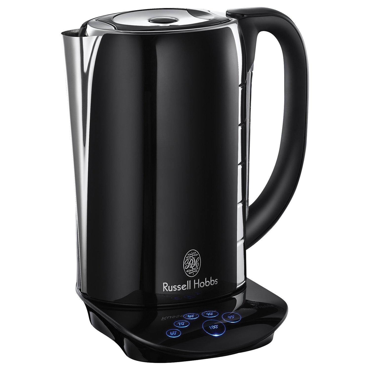 Russell Hobbs Touch Kettle, Black Glass