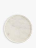 John Lewis Round Marble Coasters, Set of 4, White