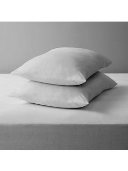 John Lewis Microfibre Standard Pillow Pair, Soft (1) - view 2, White