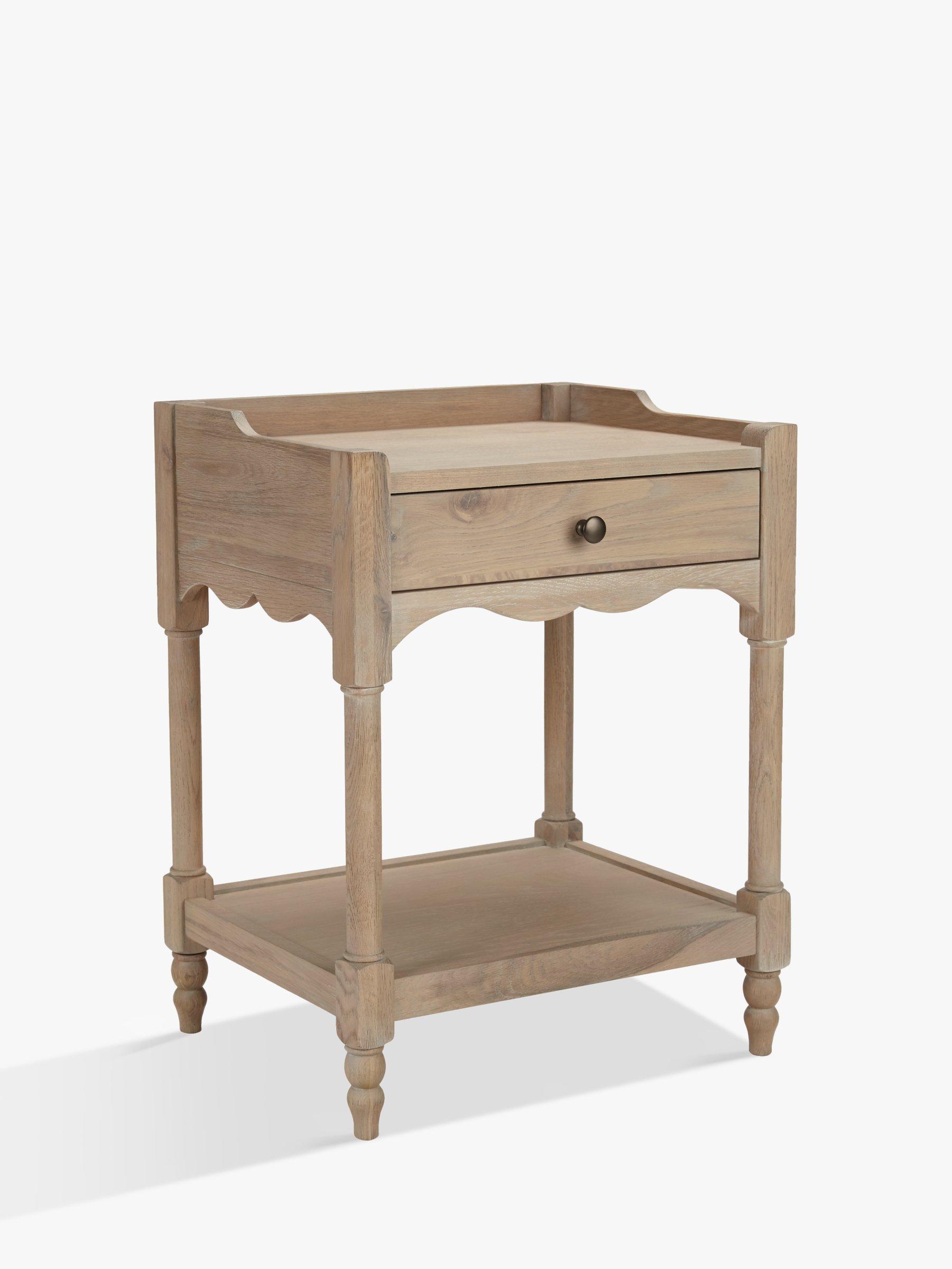 John Lewis & Partners Etienne 1 Drawer Bedside Table, Oak