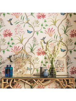 Sanderson Clementine Wallpaper - view 2, Chintz, Dvoy213388