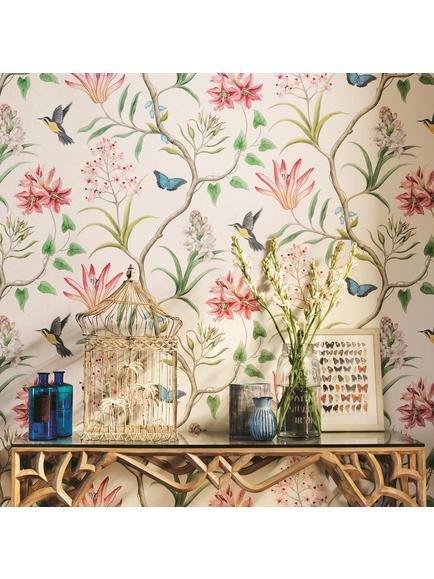 Sanderson Clementine Wallpaper - view 2, Chintz, Dvoy213388